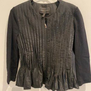 BCBGMaxAzria Black Pleated Jacket